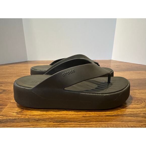 CROCS Women's Getaway Platform Flip Flop Brown Size 9 Comfort Footwear - Picture 2 of 8